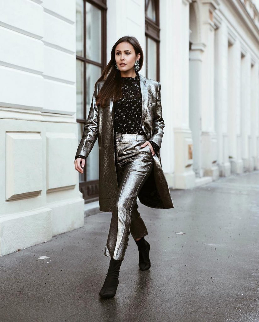 metallic outfit