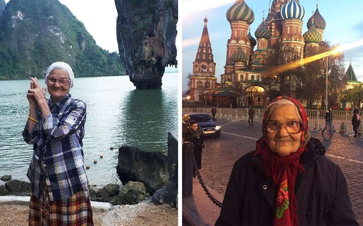 Nonnina di 89 anni che viaggia per il mondo