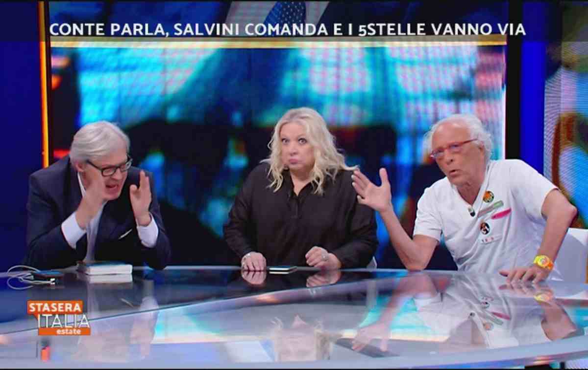 Scontro tra Vittorio Sgarbi e Giampiero Mughini