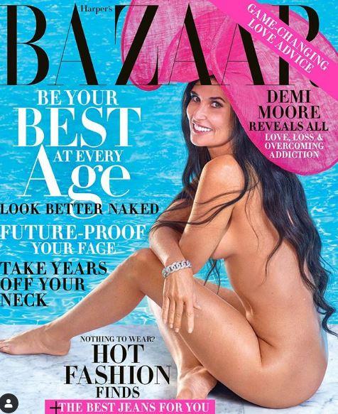 Demi Moore nuda in copertina su Bazar
