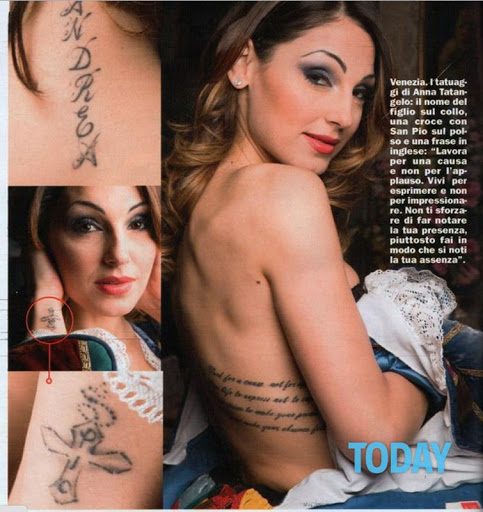 Anna Tatangelo - tatuaggi