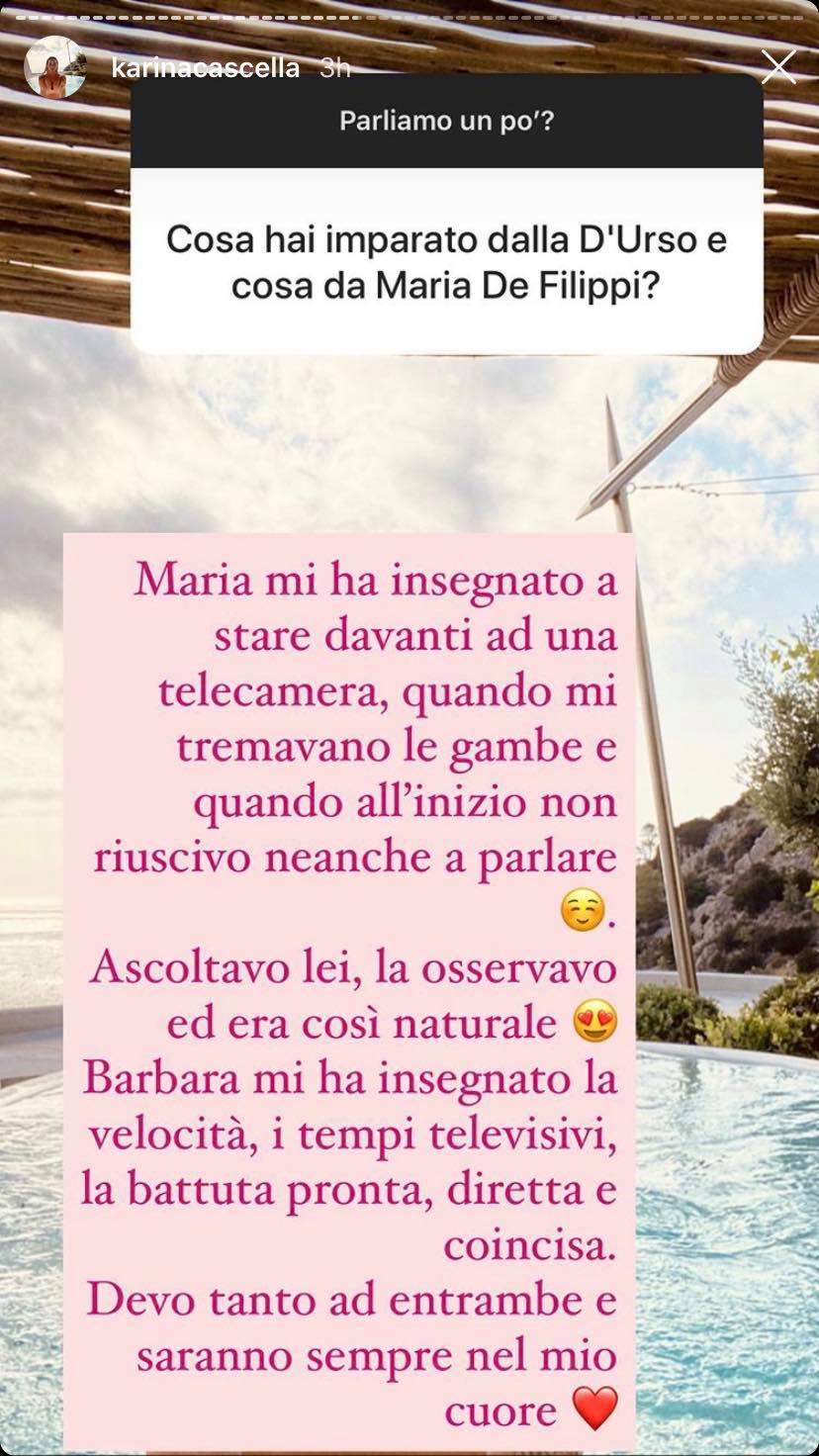 Karina Cascella Barbara D'Urso Maria De Filippi