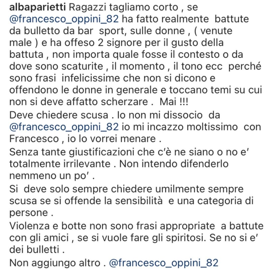 Alba Parietti Francesco Oppini