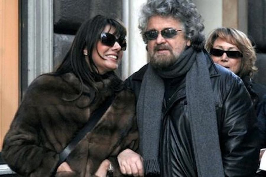 Beppe Grillo e Parvin Tadjk