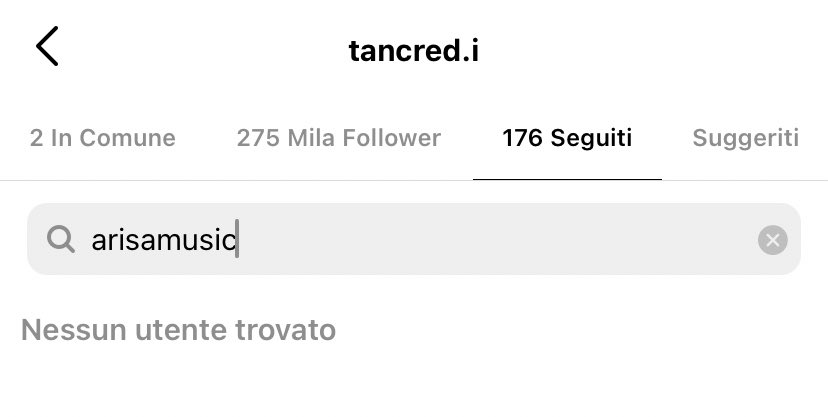 tancredi arisa instagram