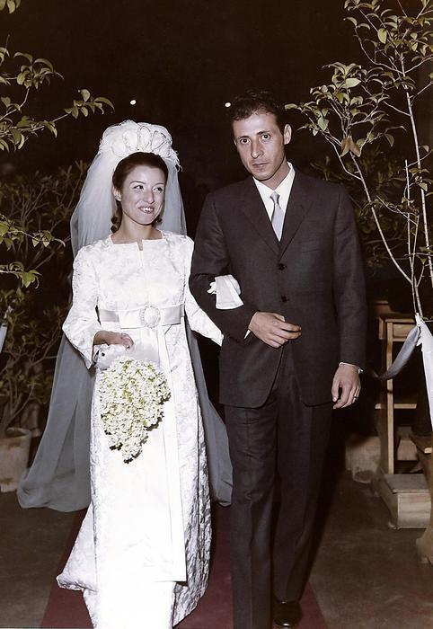 Paolo Borsellino e la moglie Agnese durante il giorno del loro matrimonio