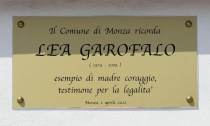 Plaque in honor of Lea Garofalo in Monza / Photo: Prima Monza