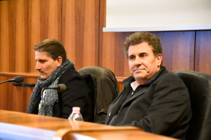 ispettore Luciano Baglioni e il sovrintendente Pietro Costanza / Foto: Libertà