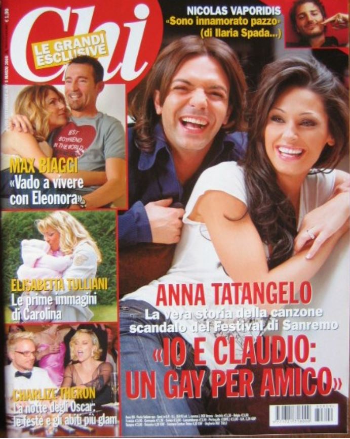 Anna Tatangelo e Claudia Ferri nel 2008, subito dopo la partecipazione della cantante a Sanremo con Il mio amico