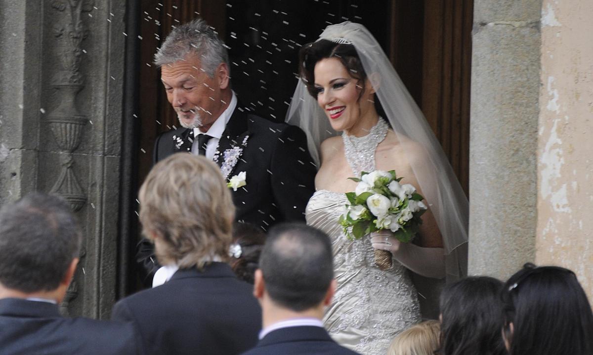 Laura Speranza e il marito Stefano Tacconi nel giorno del loro matrimonio