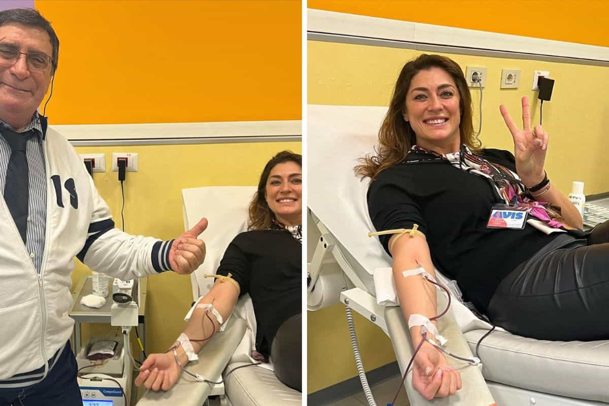 ELisa Isoardi dona il sangue