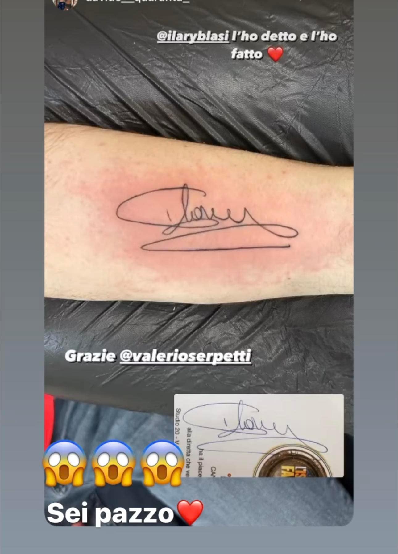 tatuaggio fan ilary blasi foto instagram