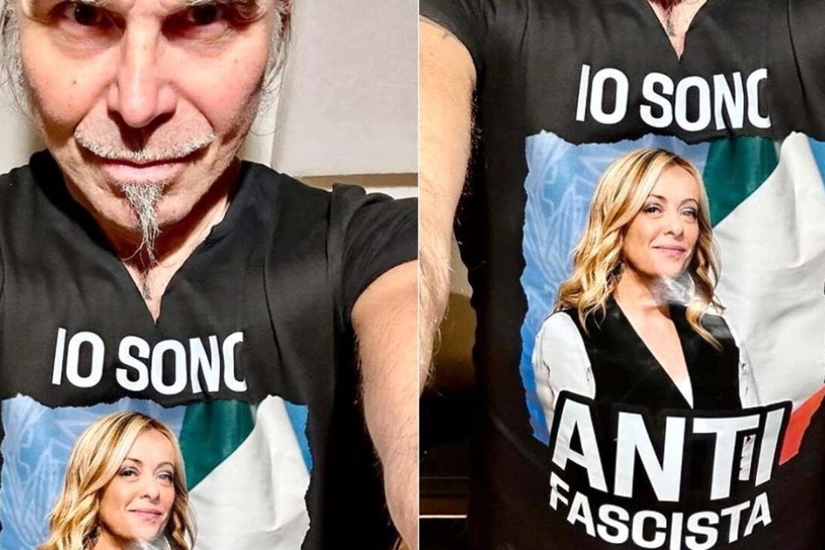 Piero Pelù e la t shirt con Giorgia Meloni antifascista, almeno lui è riuscito a metterli insieme